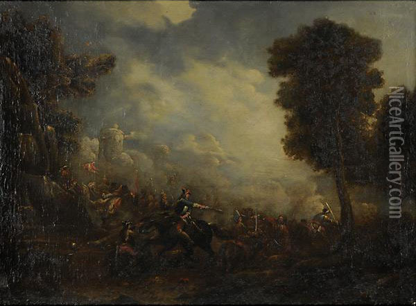 Battaglia Di Cavalleria Oil Painting - Georg Philipp I Rugendas
