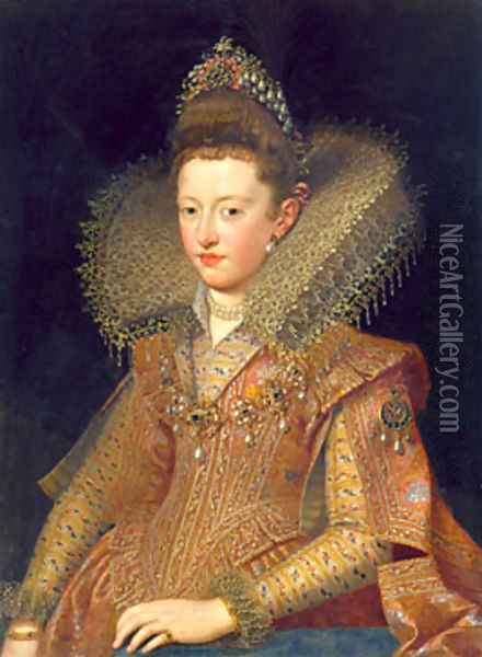Margherita Gonzaga Princess of Mantua Oil Painting - Frans Pourbus the younger