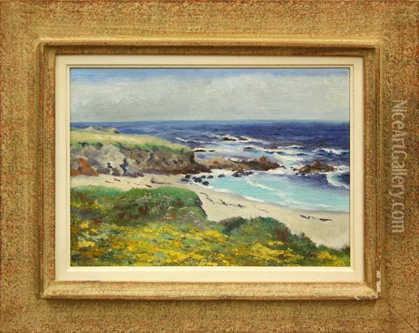 Coastal Landscape Oil Painting - J(osephine) Crump