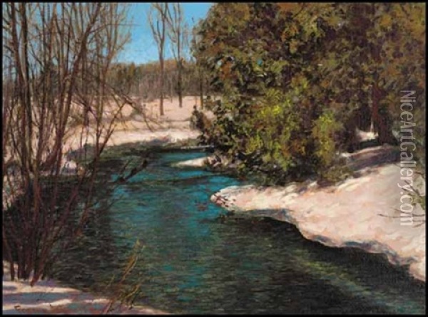 Spring Waters Oil Painting - Francis Hans Johnston