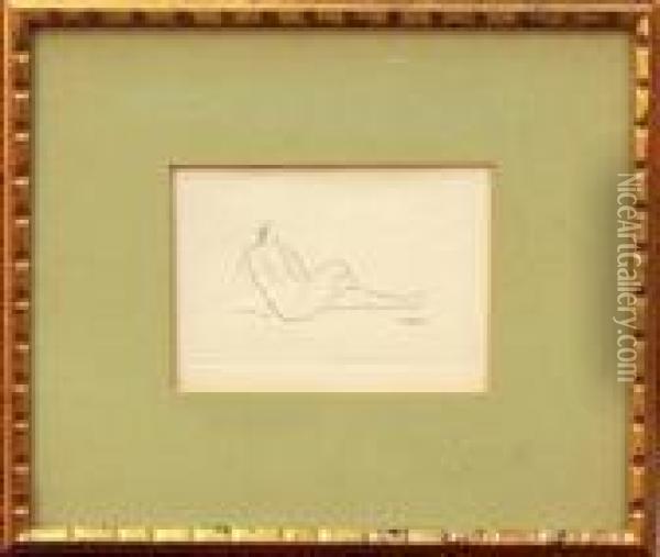 Reclining Nude Oil Painting - Amedeo Modigliani