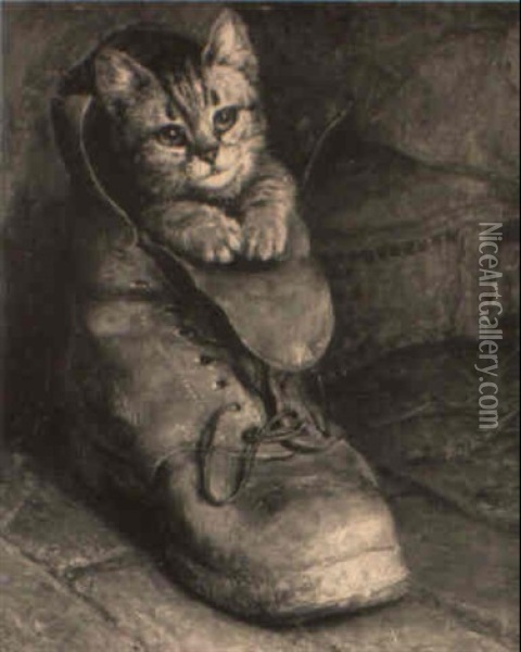 Puss In Boots Oil Painting - Frank Paton