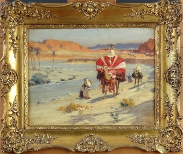 Demenagement A Dos De Chameaux En Algerie Oil Painting - Frederick Arthur Bridgman