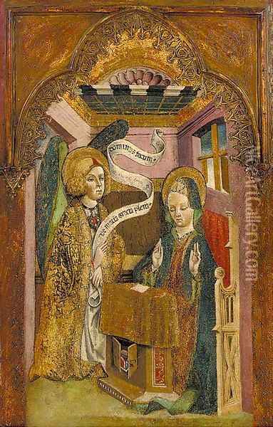 The Annunciation Oil Painting - School Of Avignon