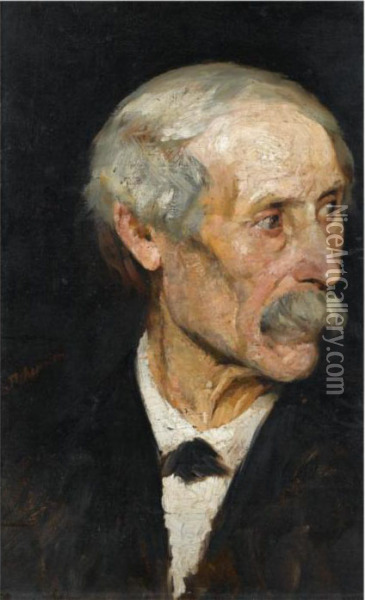 Portrait Of A Man Oil Painting - Polychronis Lembessis
