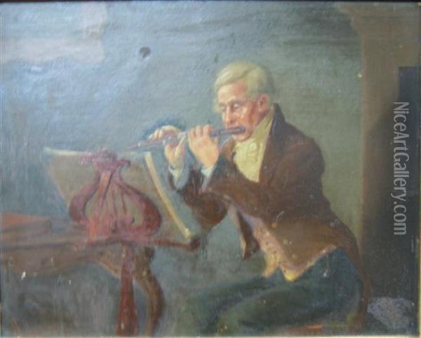 The Musician Oil Painting - Alexander Austen