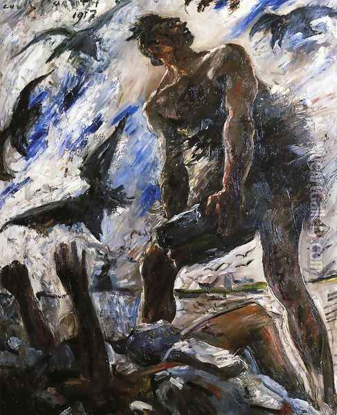 Cain Oil Painting - Lovis (Franz Heinrich Louis) Corinth