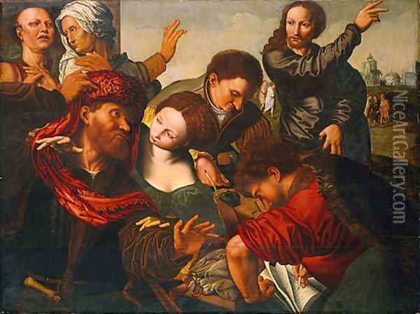The Calling of Matthew Oil Painting - Jan Sanders Van Hemessen