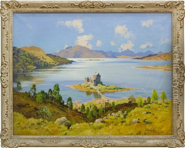 Eilean Donan Castle Oil Painting - Robert Houston