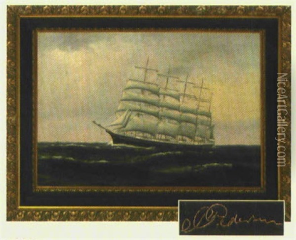 Segelschiff Kopenhaven Auf Hoher See Oil Painting - Thorolf Pedersen