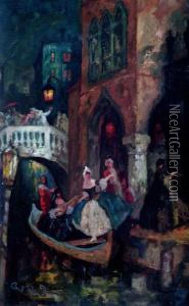 Karneval In Venedig Oil Painting - Carl Wendling