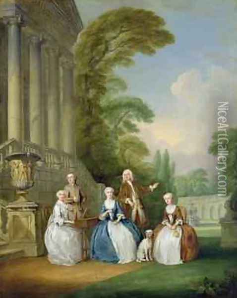 Portrait of a Family 1740 Oil Painting - Joseph Francis Nollekens