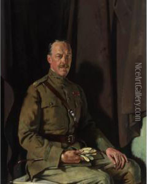 Portrait Of Colonel Henry Herman Harjes Oil Painting - Sir William Newenham Montague Orpen