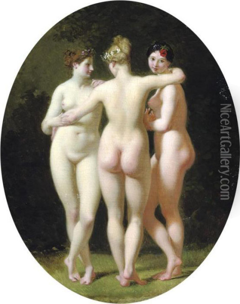 The Three Graces Oil Painting - Henri Alexandre Georges Regnault