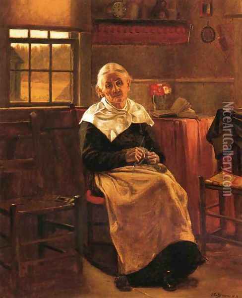 Dear Old Grannie Oil Painting - John George Brown