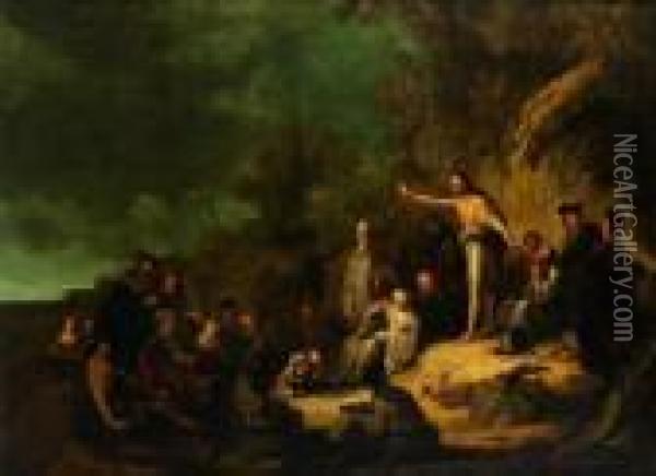 La Predication De Saint Jean-baptiste Oil Painting - Jacob Willemsz de Wet the Elder