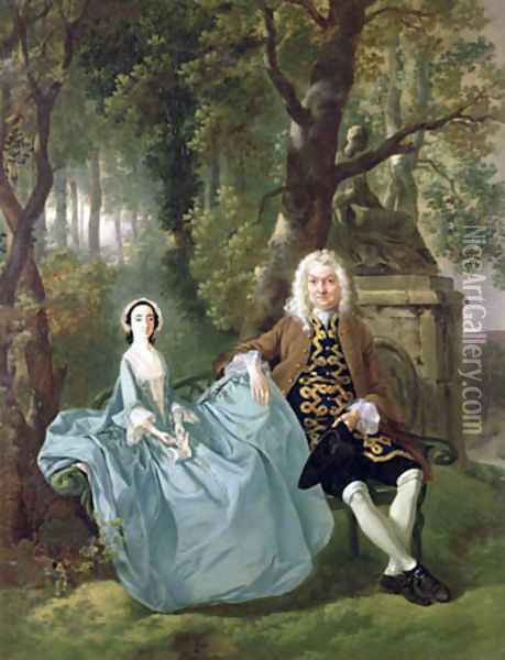Mr and Mrs Carter of Bullingdon House Oil Painting - Thomas Gainsborough