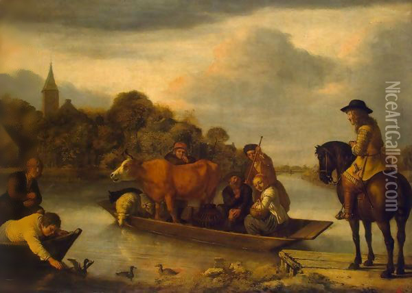 Ferry-boat Oil Painting - Jan Victors