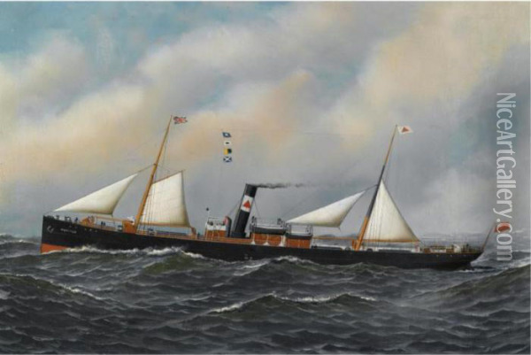 The Screw Steamer Honiton Oil Painting - Antonio Nicolo Gasparo Jacobsen