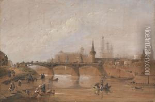 View Of The Moscow Kremlin Oil Painting - Joseph Andreas Weiss