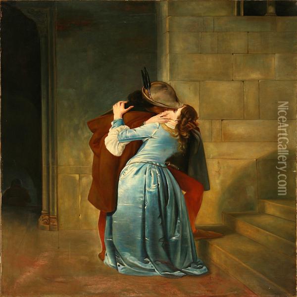 The Kiss Oil Painting - Francesco Paolo Hayez