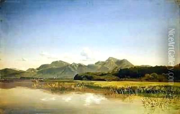 The Chiemsee at Stock Oil Painting - Johann Beckmann