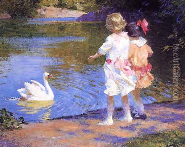 The Swan Oil Painting - Edward Henry Potthast