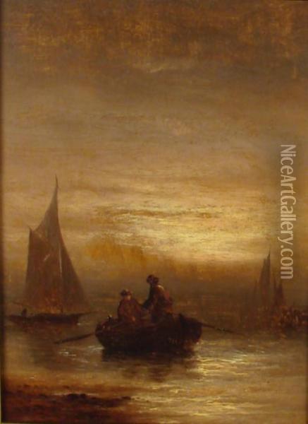 Back To Shore Oil Painting - Charles Henry Gifford
