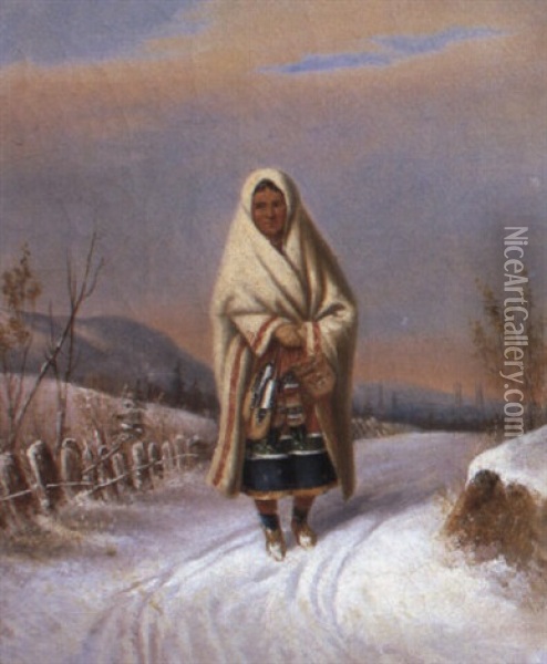 Marie Of Montreal Oil Painting - Cornelius David Krieghoff