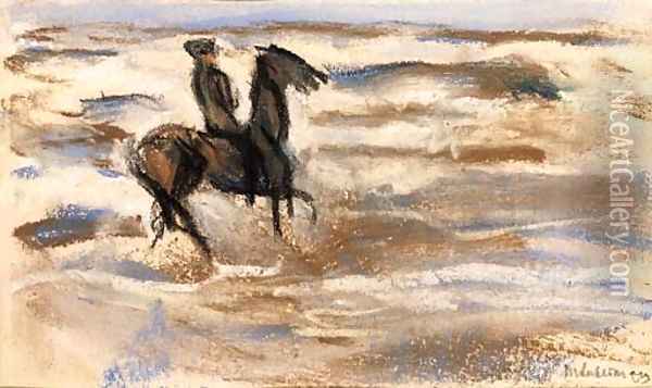 A rider on the beach Oil Painting - Max Liebermann