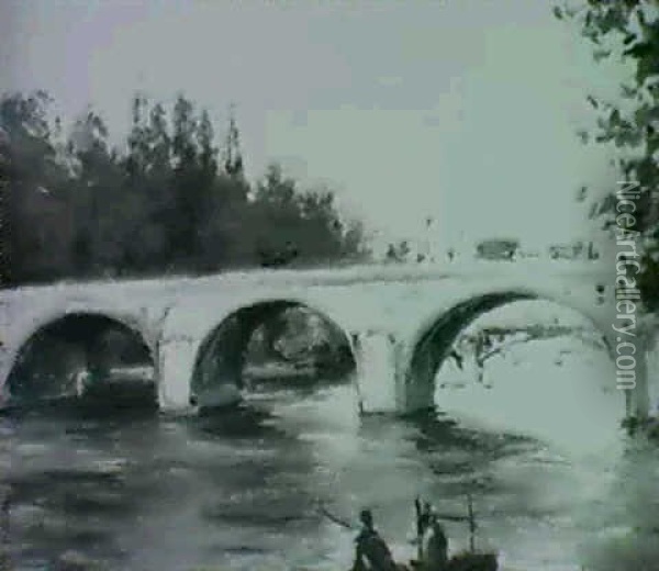 Seine Bridge Oil Painting - Charles Stuart Forbes