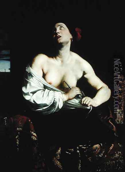 Lucretia, c.1640 Oil Painting - Massimo Stanzione