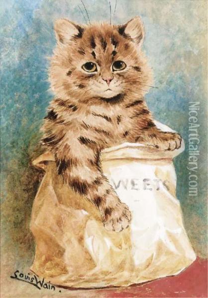 Sweets Oil Painting - Louis William Wain