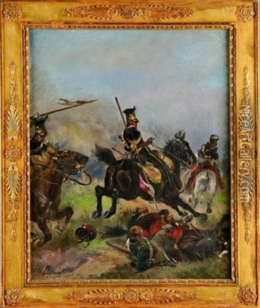 Chevau-legers Legion De La Vistule Oil Painting - Henri Louis Dupray