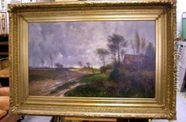 February Fill Dyke Oil Painting - Leopold Rivers