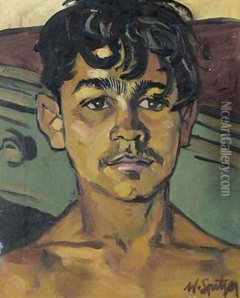 Young Man from Moissac (Jeune homme de Moissac) Oil Painting - Walter Spitzer