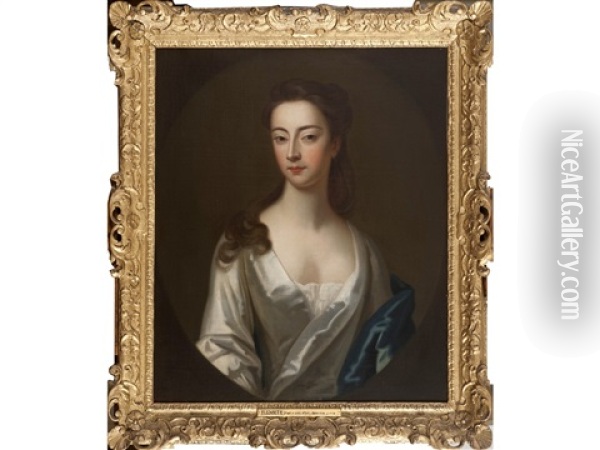 Portrait Of Lady Elizabeth (nee Savage), 2nd Wife Of James, 4th Earl Of Barrymore Oil Painting - Charles Jervas