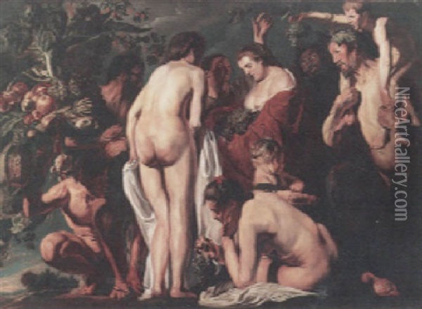 Homage To Pamona (allegory Of Fruitfulness) Oil Painting - Jacob Jordaens