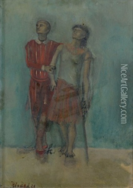 Deux Personnages Oil Painting - Christian Berard