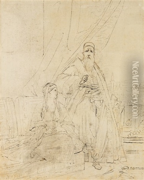Saladin And Sittah. Illustration For 