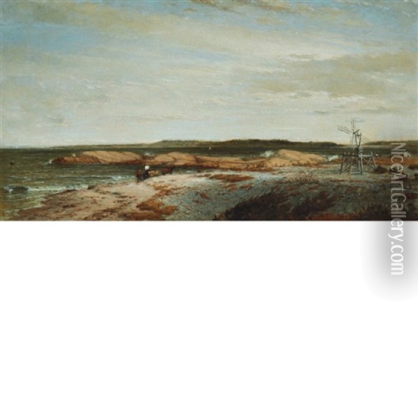 Cohasset Salt Works Oil Painting - Winckworth Allan Gay