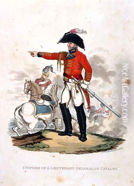 Uniform of a Lieutenant General of Cavalry, from Costumes of the Army of the British Empire, according to the last regulations 1812, engraved by J.C. Stadler published by Colnaghi and Co. 1812-15 Oil Painting - Charles Hamilton Smith