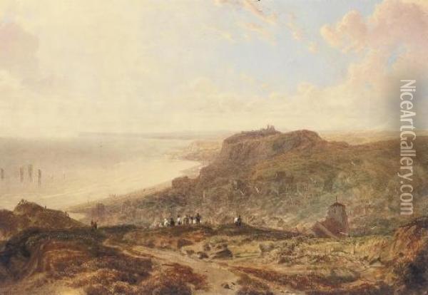 Hastings From The East Cliff, Kent Oil Painting - Peter de Wint
