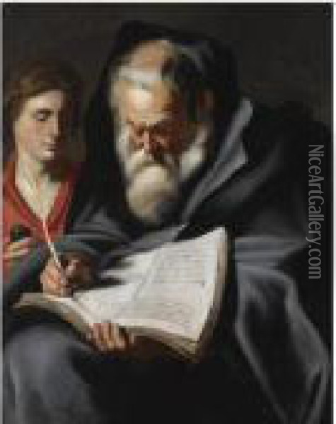 Saint Matthew Oil Painting - Artus Wollfort