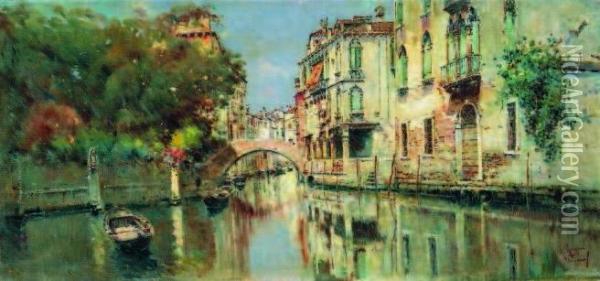 Venezia Oil Painting - Antonio Maria de Reyna