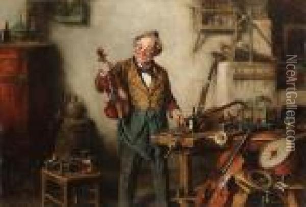 The Instrument Maker Oil Painting - Hermann Kern