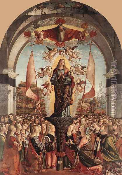 Apotheosis of St Ursula 1491 Oil Painting - Vittore Carpaccio