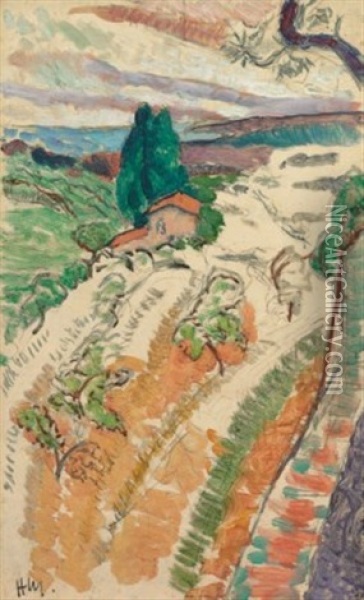 Paysage, St. Tropez Oil Painting - Henri Matisse