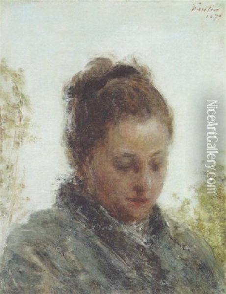 Portrait Of Victoria Dubourg Oil Painting - Henri Fantin-Latour
