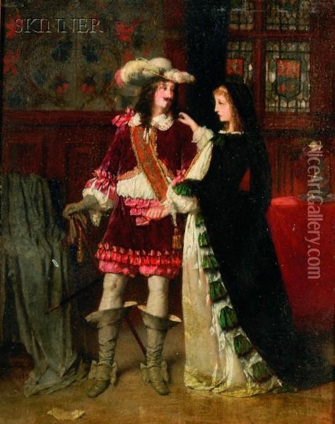 Palace Courtship Oil Painting - Karl Feodorovich Guhn